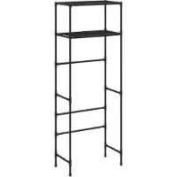 vidaXL Toiletrek 2-laags 53,5x28x143 cm ijzer zwart
