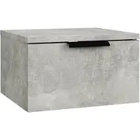 vidaXL Nachtkastje wandgemonteerd 34x30x20 cm betongrijs