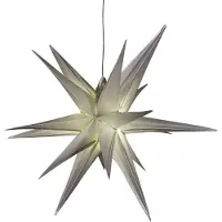 Anna's Collection Kerstster 3D op batterijen | 60 cm | Zilver | 10 lampjes