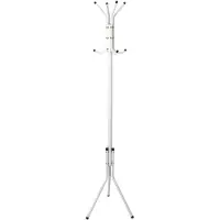 Urban Living Kapstok - Wit - Metaal - 8 ophanghaken - 48 x 170 cm - Staand model - Kapstokken