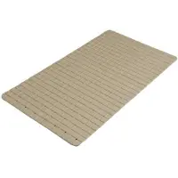Urban Living Badkamer/douche anti slip mat - rubber - voor op de vloer - beige - 39 x 69 cm - Badmatjes