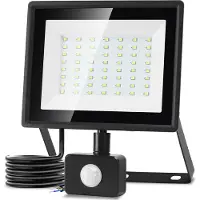 Aigostar 10LI2 - LED Schijnwerper 50W met sensor - IP65 Waterdicht - 6500K - Floodlight - Bouwlamp - Zwart