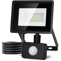 Aigostar 10LI0 - LED Schijnwerper Met bewegingssensor - 20W - IP65 - Buitenlamp - 6500K - Floodlight - Bouwlamp - Zwart