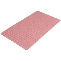 Urban Living Badkamer/douche anti slip mat - rubber - voor op de vloer - oud roze - 39 x 69 cm - Badmatjes