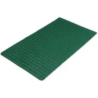 Urban Living Badkamer/douche anti slip mat - rubber - voor op de vloer - donkergroen - 39 x 69 cm - Badmatjes