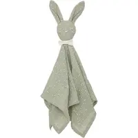 Atmosphera Konijn knuffeldoekje/tuttel lapje van zachte pluche - groen - 50 cm - Knuffeldoek