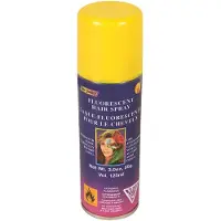 Rubies Haarverf/haarspray - neon geel - spuitbus - 125 ml - Carnaval - Verkleedhaarkleuring