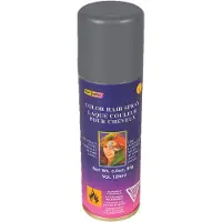 Rubies Haarverf/haarspray - zilver - spuitbus - 125 ml - Carnaval - Verkleedhaarkleuring