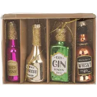 Out of the blue kersthangers - drank - 4x st- 7 cm - glas - Kersthangers