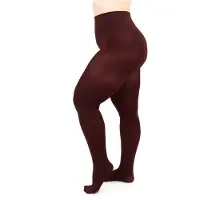 Giulia - Positive Micro 3D 70den Panty (enkel in grote maten) - Bordeaux - 4XL