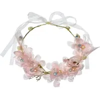 Clayre & Eef Haarband Meisje Roze Synthetisch Bloemen