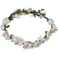 Juleeze Haarband Meisje Wit Synthetisch Bloemen