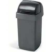 Addis Afvalbak 'Nox' - Roll Top Prullenbak - 10 liter - Antraciet