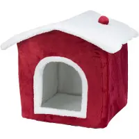 Trixie kattenmand huis rood/wit