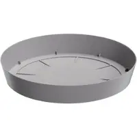 Prosperplast Opvangschaal/onderschaal voor bloempot/plantenpot - lichtgrijs - rond - Dia 27 cm