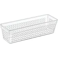 Storage solutions Organizer/opbergmandje - kunststof - transparant - 0.8L - 23 x 7.5 x 6 cm