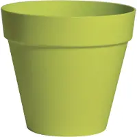 Mega Collections Plantenpot/bloempot - kunststof - lime groen - binnen/buiten - D20 x H17 cm