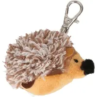 Nature Planet Egel - pluche knuffel dier - sleutelhanger - 5 cm - tuin dieren