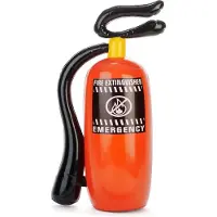 Funny fashion Opblaasbare brandblusser - 50 cm - volwassenen - brandweer verkleed accessoires