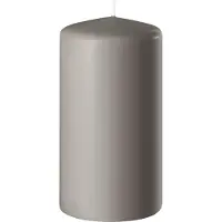 Enlightening Candles Cilinderkaars/stompkaars - zand/grijs - D6 x H8 cm - 27 branduren - Dikke kaarsen - Voor kandelaar of plateau