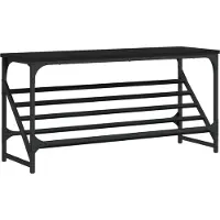 vidaXL Schoenenrek 90x30x45 cm bewerkt hout zwart
