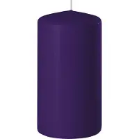 Enlightening Candles Cilinderkaars/stompkaars - paars - D6 x H8 cm - 27 branduren - Dikke kaarsen - Voor kandelaar of plateau