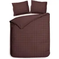 Heckett & Lane Dekbedovertrek Katoen-Satijn - Diamante - Bruin 200 x