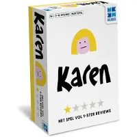 MEGABLEU Karen - Het Klachten Partyspel - Gebaseerd op Échte 1-Ster Reviews - Misleidend en Creatief Kaartspel voor Volwassenen - Nederlandstalige Versie
