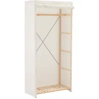 vidaXL Kledingkast 79x40x170 cm stof wit