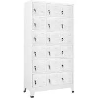 vidaXL Lockerkast met 18 vakken 90x40x180 cm metaal