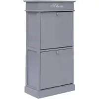 vidaXL Schoenenkast 50x28x98 cm paulowniahout grijs