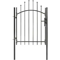 vidaXL Tuinpoort Woerden staal 1x1,25 m zwart