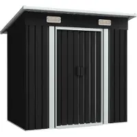 vidaXL Tuinschuur staal antraciet