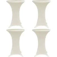 vidaXL Statafelhoes 4 st stretch Ø70 cm crème