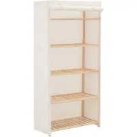 vidaXL Kledingkast 79x40x170 cm stof wit