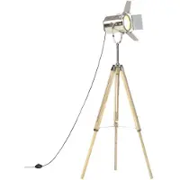 vidaXL Vloerlamp driepoot 140 cm massief mangohout