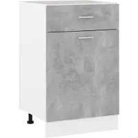 vidaXL Onderkast met lade Lyon 50x46x81,5 cm bewerkt hout betongrijs