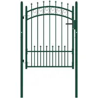 vidaXL Hekpoort EMMEN met stalen pinnen 104x109,5 cm groen