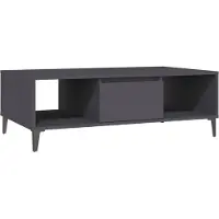vidaXL Salontafel 103,5x60x35 cm bewerkt hout grijs