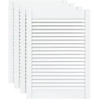vidaXL - Kastdeuren - met - lamellen - 4 - st - 69x49,4 - cm - massief - grenenhout - wit