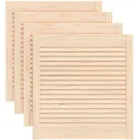 vidaXL Kastdeuren met lamellen 4 st 61,5x59,4 cm massief grenenhout