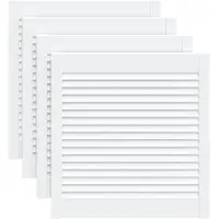 vidaXL Kastdeuren met lamellen 4 st 61,5x59,4 cm grenenhout wit