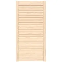 vidaXL Kastdeur met lamellen 99,3x49,4 cm massief grenenhout