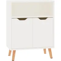 vidaXL Dressoir 60x30x72 cm bewerkt hout hoogglans wit