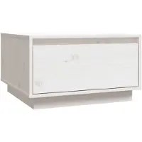 vidaXL Salontafel, wit, 55x56x32 cm, massief grenenhout