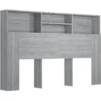 vidaXL Hoofdbordkast 160x19x103,5 cm grijs sonoma eikenkleurig
