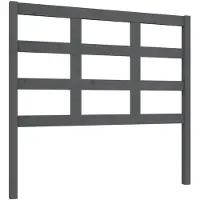 vidaXL Hoofdbord 105,5x4x100 cm massief grenenhout grijs