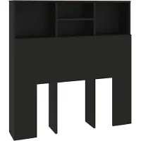 vidaXL Hoofdbordkast 100x19x103,5 cm zwart