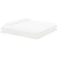 vidaXL Massief houten bed, wit, 200x200 cm