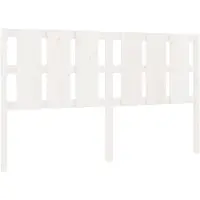 vidaXL Hoofdbord 165,5x4x100 cm massief grenenhout wit